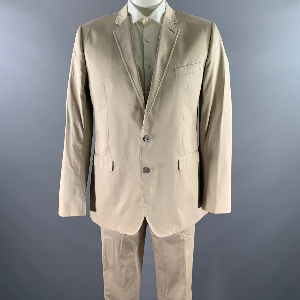DOLCE & GABBANA Size 46 Khaki Notch Lapel Suit